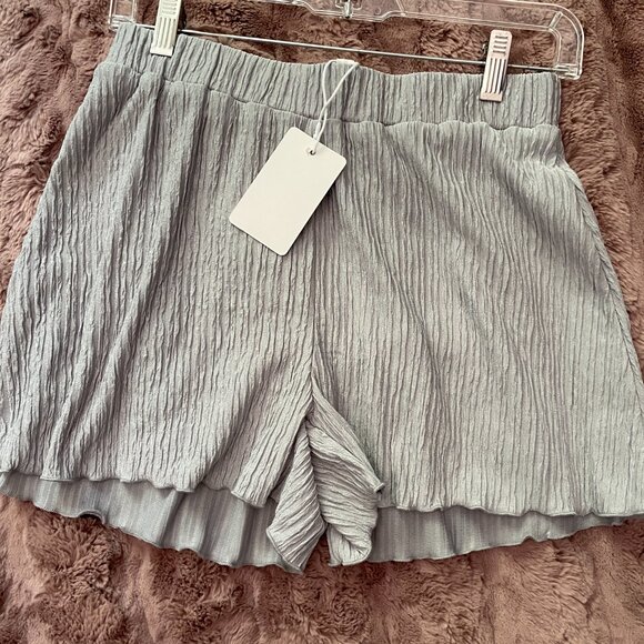 Grey Plisse Maternity Short Set - Picture 7 of 7